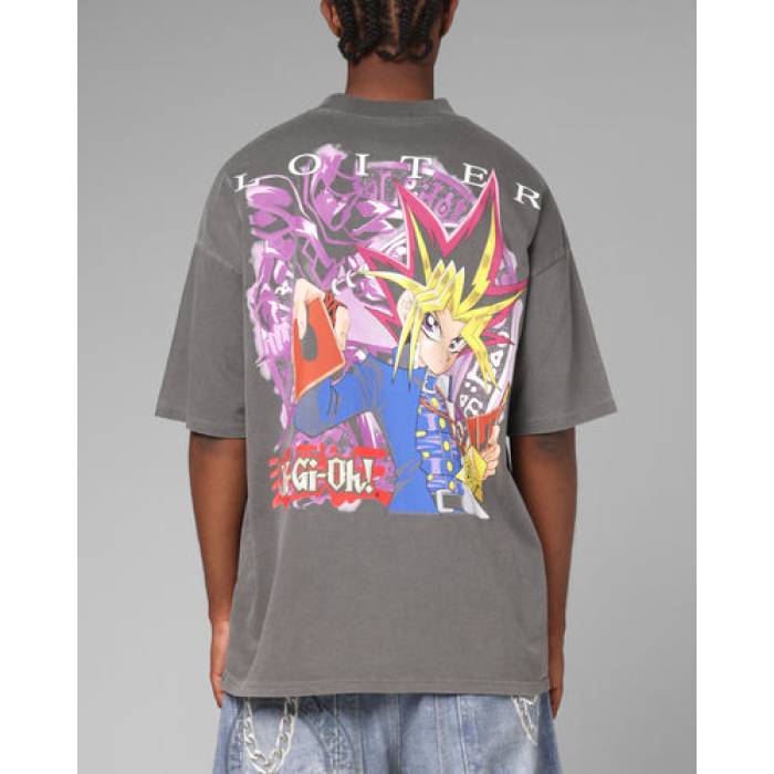 Loiter 【 X Yu-Gi-Oh! Yugi T-Shirt Mens Vintage Black 】 プルオーバー メンズ vintage ビンテージ・ヴィンテージ 黒いこと 黒いこと