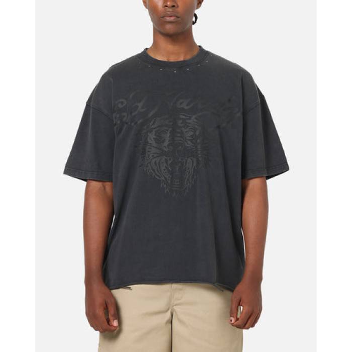エドハーディー Ed Hardy 【 Distress Tiger T-Shirt Mens Black 】 プルオーバー メンズ 黒いこと 黒いこと