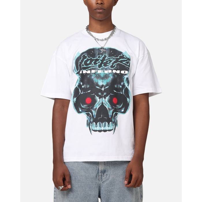 Loiter 【 Inferno Drop T-Shirt Mens White 】 地獄 プルオーバー メンズ 白いこと 白いこと