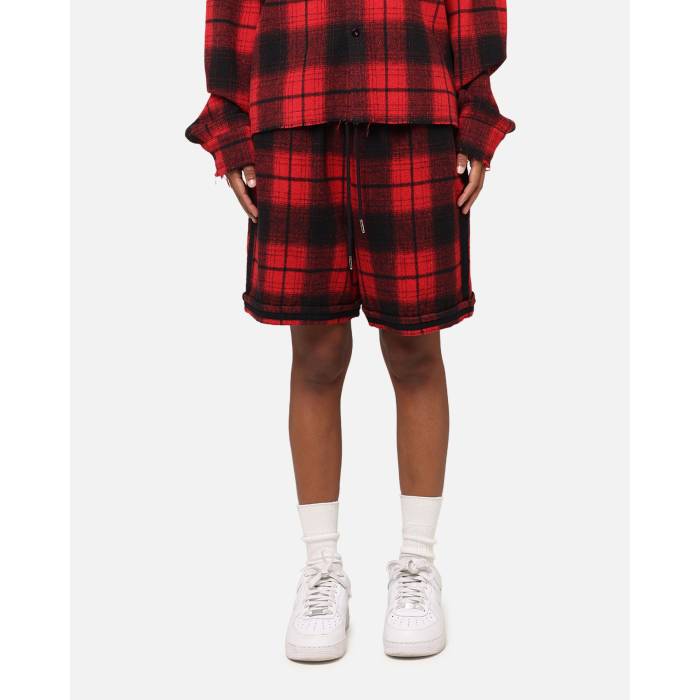Xxiii 【 Plaid Ball Shorts Womens Red 】 さる股引き レディース Red 赤・赤いこと