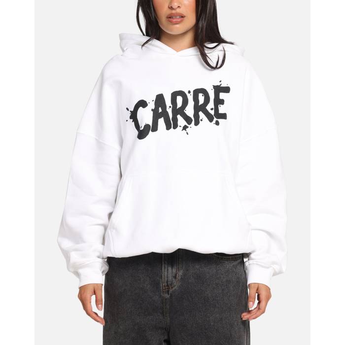Carre 【 Blotted Hoodie Womens White 】 フーディー パーカー レディース 白いこと 白いこと