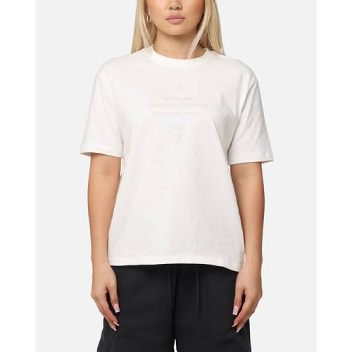 ナイキ ジョーダン Jordan 【 Paris Saint-Germain Graphic T-Shirt Rust Womens Sail/Pale Ivory 】 グラフィック Tシャツ レディース アイボリー