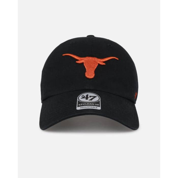 フォーティーセブンブランド 47 Brand 【 Texas Longhorns 47 Clean Up Strapback Black Mens Black/Team 】 テキサス ロングホーンズ 黒色 ブラック メンズ 黒色 ブラック Team チーム