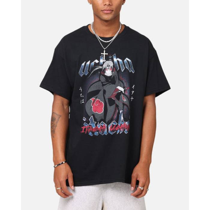 Goat Crew 【 X Naruto Itachi Uchiha T-Shirt Mens Black 】 プルオーバー メンズ 黒いこと 黒いこと
