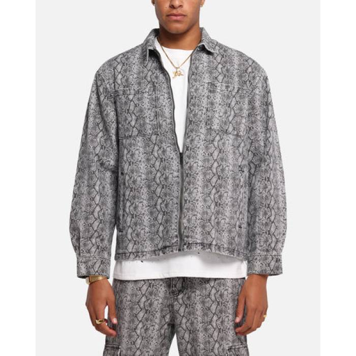 Xxiii 【 Snake Skin Jacket Nt Mens Black Snake Pri 】 Jacket ジャケット メンズ 黒色 ブラック