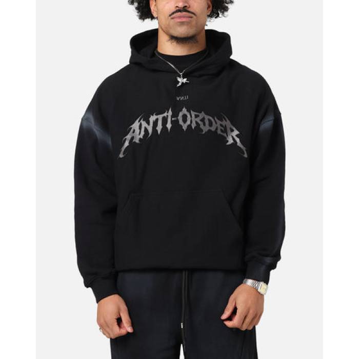 The Anti Order 【 Mosh Boxy Hoodie Rey Mens Sunfade Black/G 】 フーディー パーカー メンズ 黒色 ブラック