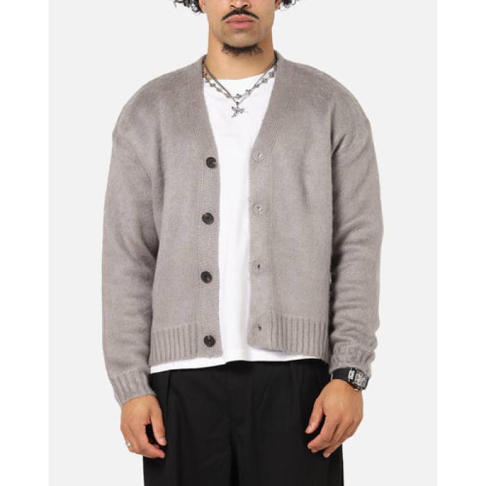 Xxiii 【 V-Neck Cardigan Mens Slate 】 V素っ首 ジレー メンズ
