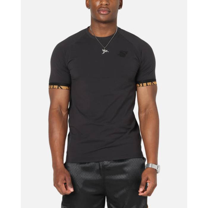Sik Silk 【 Tech T-Shirt Mens Black 】 テック ティーシャツ メンズ 黒いこと 黒いこと Tシャツ・カットソー-メンズファッション-トップス