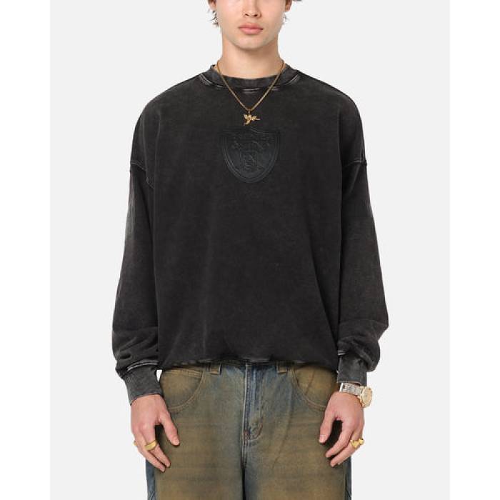 プロスタンダード Pro Standard 【 Las Vegas Raiders 'Wash Vanguard' Fleece Crewneck Mens Washed Black 】 ベガス レイダース フリース メンズ 黒色 ブラック 32,825円
