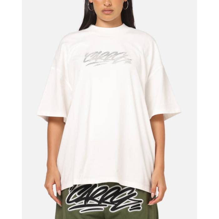Carre 【 Cross Stitch T-Shirt Womens Off White 】 プルオーバー レディース 白いこと 白いこと