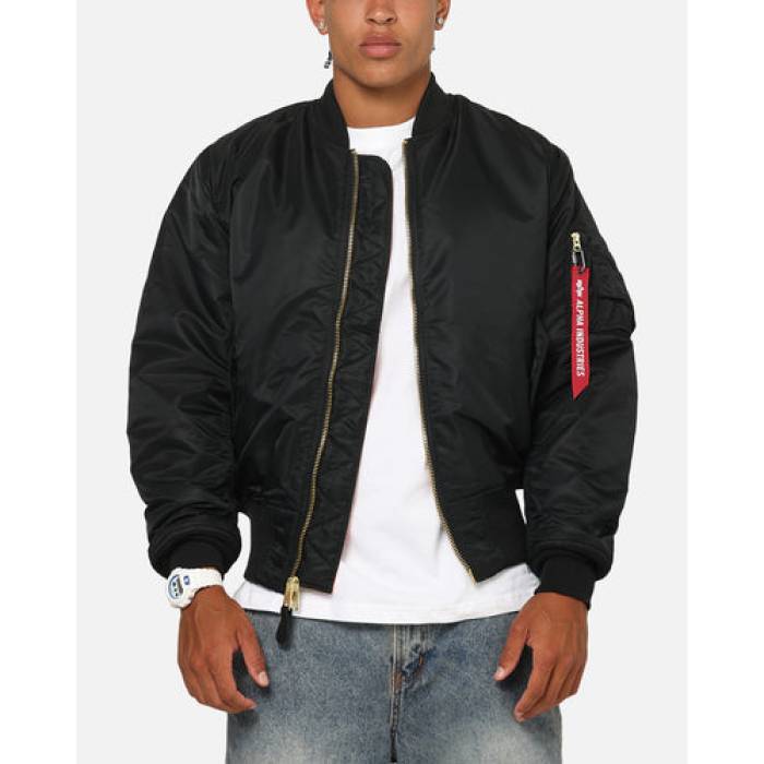 アルファインダストリーズ Alpha Industries 【 Alpha Ma-1 Flight Jacket Mens Black 】 アルファ Flight フライト Jacket ジャケット メンズ 黒色 ブラック