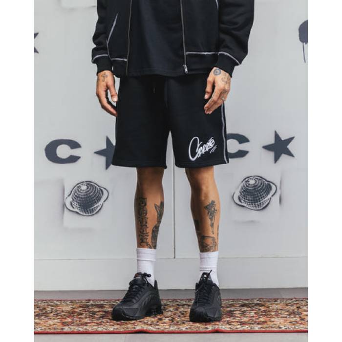 Carre 【 Corrupt Sweat Shorts Mens Black 】 Sweat 汗水 さる股引き メンズ 黒いこと 黒いこと