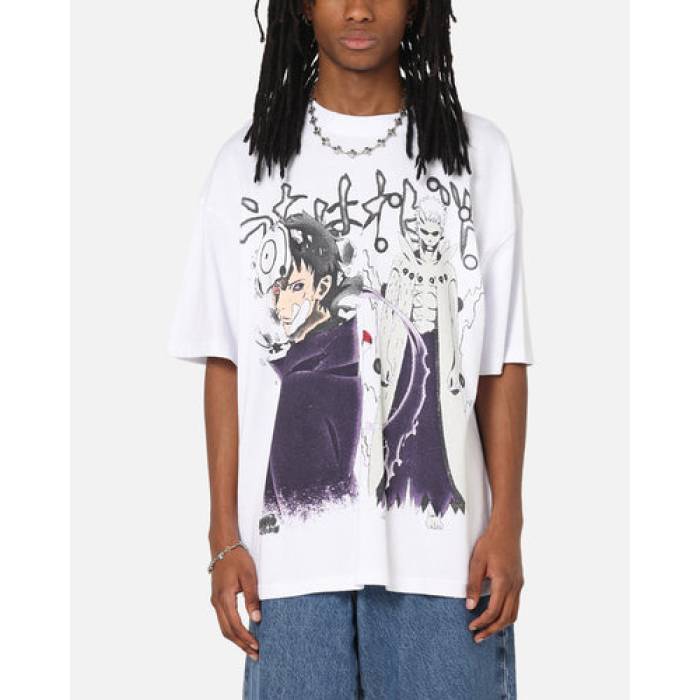 73Studio 【 X Naruto Shippuden Obito Vintage T-Shirt Mens White 】 vintage ビンテージ・ヴィンテージ プルオーバー メンズ 白いこと 白いこと