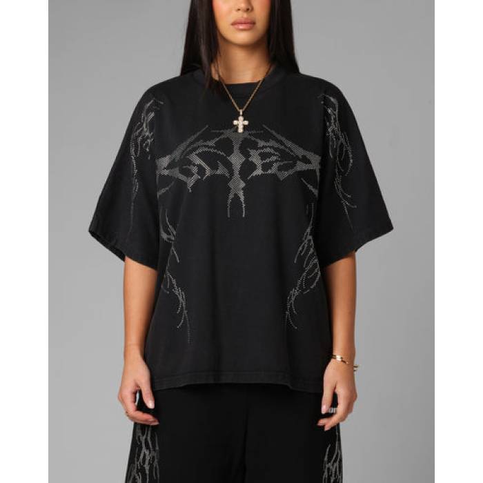 Loiter 【 Opaque Premium T-Shirt Womens Black 】 Premium 割り増し金 プルオーバー レディース 黒いこと 黒いこと