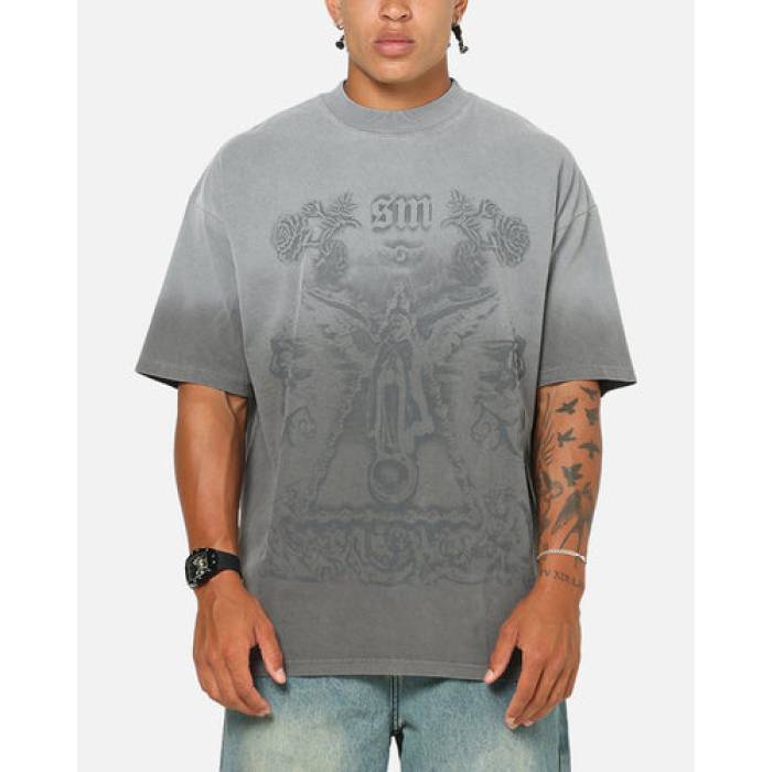 Saint Morta 【 Holy Ghost T-Shirt Mens Washed Charcoal 】 プルオーバー メンズ 濃灰色