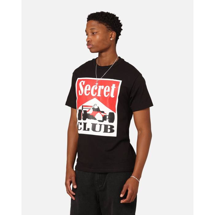 Secret Club 【 Racing T-Shirt Mens Black 】 プルオーバー メンズ 黒いこと 黒いこと
