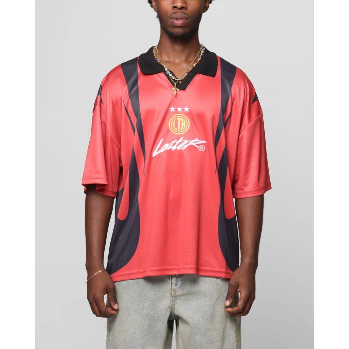 Loiter 【 United Football Jersey Mens Red 】 ユナイテッド 蹴球 ティーシャツ メンズ Red 赤・赤いこと その他-トップス
