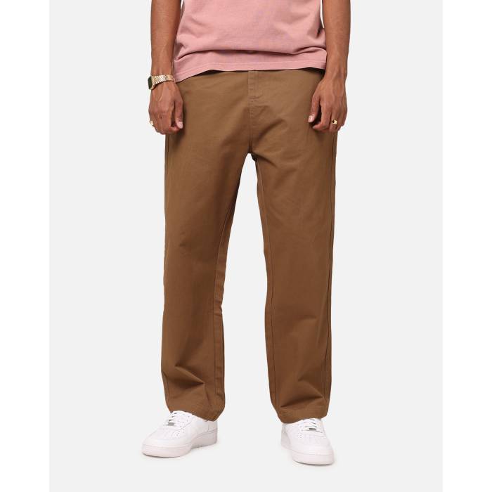 S Double 【 Chino Pant Twill Mens Brown 】 チノ パンツ メンズ 茶色 ブラウン
