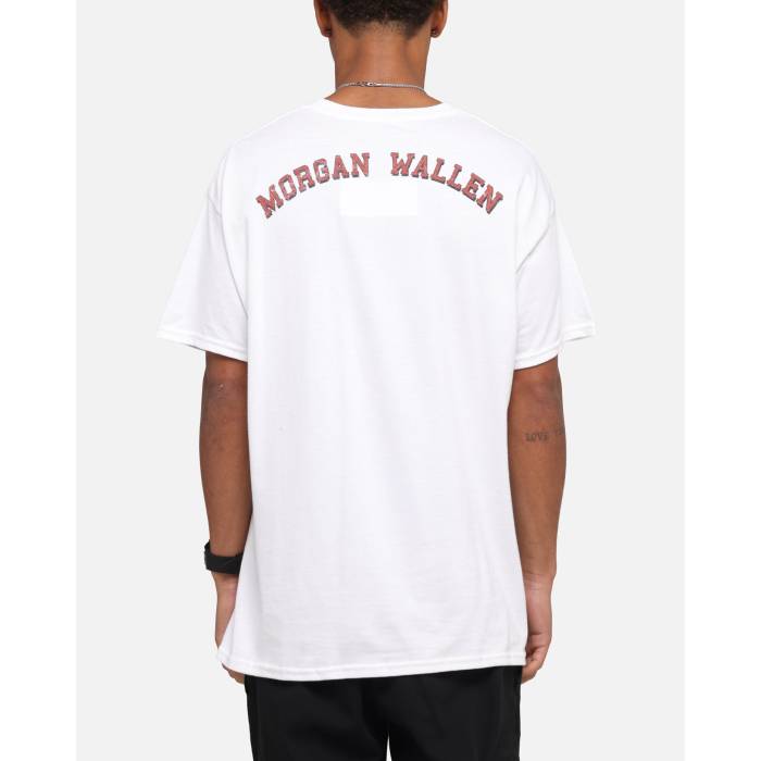 Morgan Wallen 【 Morgan Star T-Shirt Mens White 】 プルオーバー メンズ 白いこと 白いこと