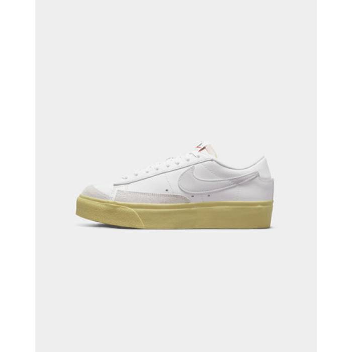 ナイキ Nike 【 Blazer Low Platform Shoes On Womens White/White-Lem 】 ブレイザー シューズ 運動靴 レディース 白色 ホワイト|スニケス