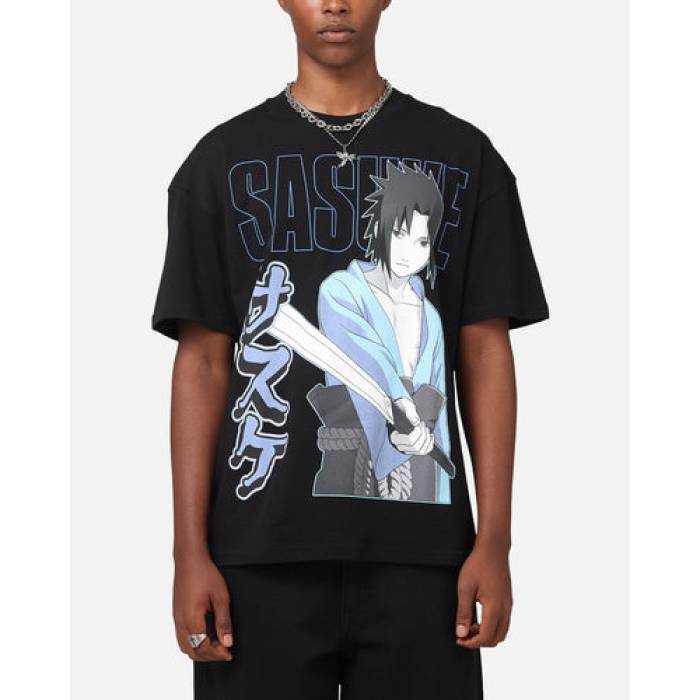 Goat Crew 【 X Naruto Sasuke T-Shirt Mens Black 】 プルオーバー メンズ 黒いこと 黒いこと