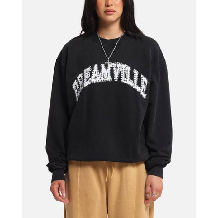 Dreamville 【 Stars Crewneck Womens Black 】 スターズ レディース 黒いこと 黒いこと