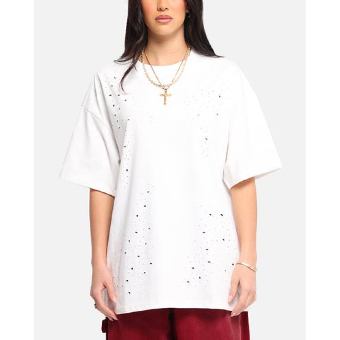 Xxiii 【 Distressed T-Shirt Womens White 】 Tシャツ レディース 白色 ホワイト