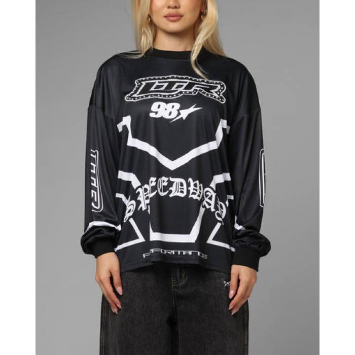 Loiter 【 Thrill Racing Long Sleeve T-Shirt Womens Black 】 Sleeve スリーブ Tシャツ レディース 黒色 ブラック