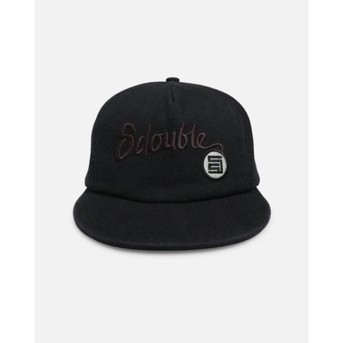 S Double 【 Canvas Cap Mens Black 】 キャップ 帽子 メンズ 黒色 ブラック