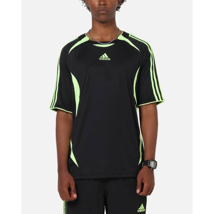 アディダス Adidas 【 Teamgeist Adicolor T-Shirt Mens Black/Green 】 ティーシャツ メンズ 黒いこと 黒いこと green 緑・緑であること