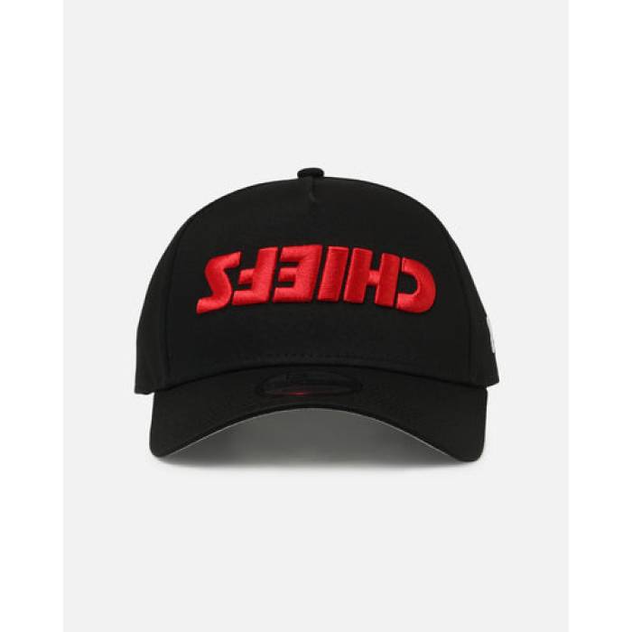 ニューエラ New Era 【 Kansas City Chiefs 'Upside Down Logo' 9Forty A-Frame Snapback Mens Black 】 カンザス シティ チーフス ダウン Snapback スナップバック バッグ メンズ 黒色 ブラック