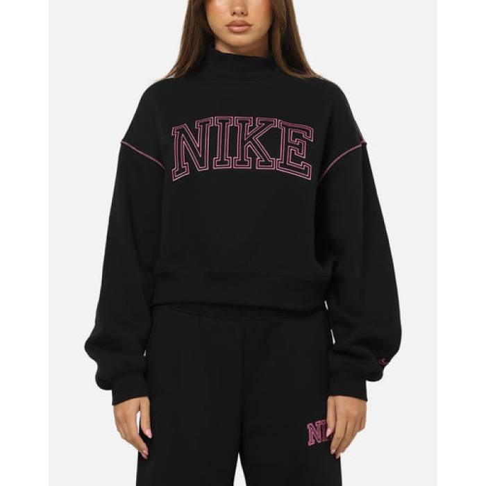 ナイキ Nike 【 Sportswear Phoenix Fleece Mock-Neck Crewneck Womens Black 】 フェニックス フリース レディース 黒色 ブラック