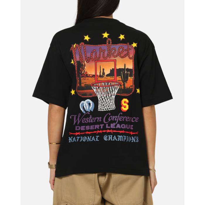 Market 【 Desert League T-Shirt Pirate Black Womens Pirate-Black 】 プルオーバー 黒いこと 黒いこと レディース