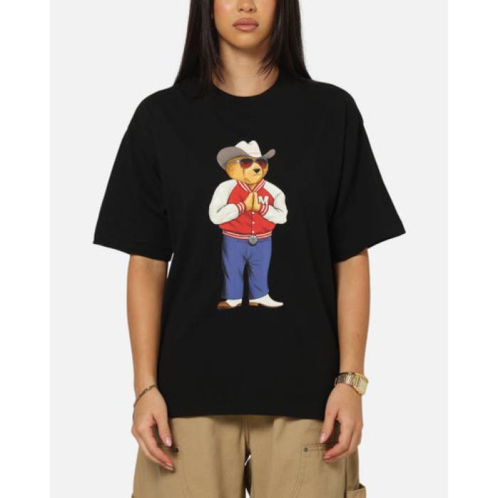 Market 【 Hee-Haw Bear T-Shirt Womens Black 】 プルオーバー レディース 黒いこと 黒いこと