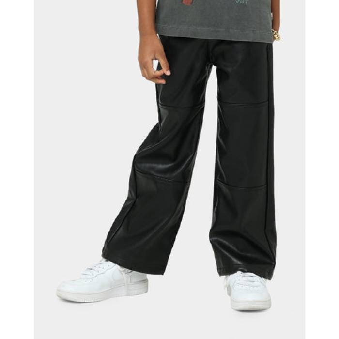 En Es Kids 【 Kids' Cutting Edge Pu Pants Kids Black 】 ジュニア キッズ 黒色 ブラック