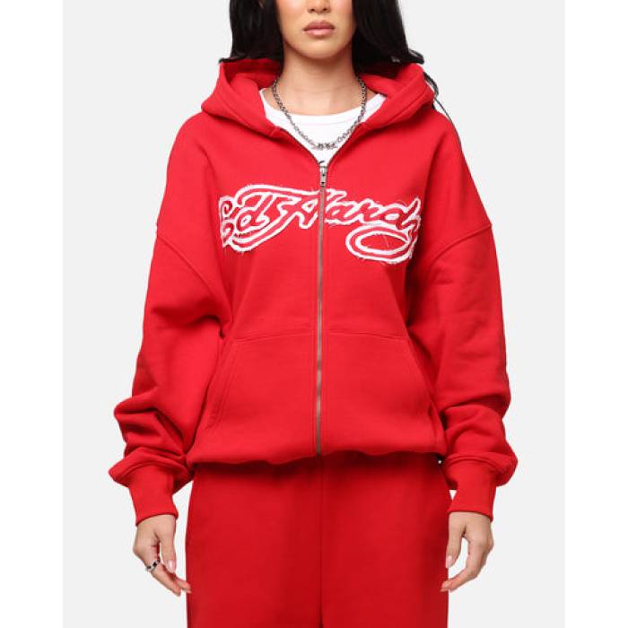 エドハーディー Ed Hardy 【 Rose Zip Hoodie Womens Red 】 Rose ローズ フーディー パーカー レディース Red 赤・レッド｜スニケス