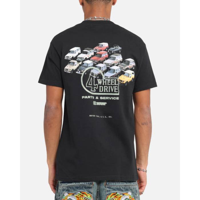 ハフ Huf 【 X Toyota Timeline T-Shirt Mens Black/White 】 プルオーバー メンズ 黒いこと 黒いこと 白いこと 白いこと