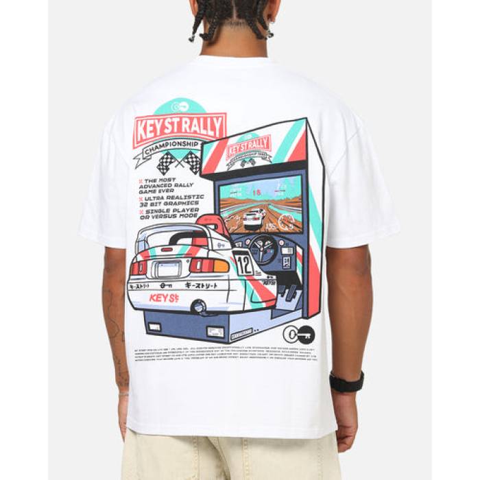 Key Street 【 Arcade T-Shirt Mens White 】 Tシャツ メンズ 白色 ホワイト｜スニケス
