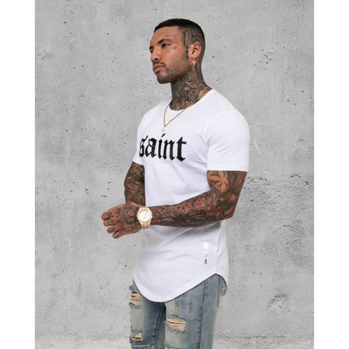Saint Morta 【 Cambronne Snake El Duplo T-Shirt Mens White/Black 】 ティーシャツ メンズ 白いこと 白いこと 黒いこと 黒いこと