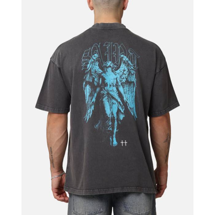 Saint Morta 【 Lucian Mock Neck T-Shirt Mens Washed Charcoal 】 プルオーバー メンズ 濃灰色