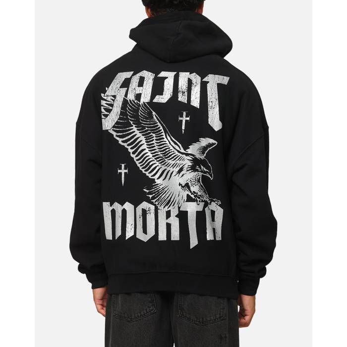 Saint Morta 【 Ride Or Die Boxy Hoodie Mens Black 】 フーディー パーカー メンズ 黒色 ブラック
