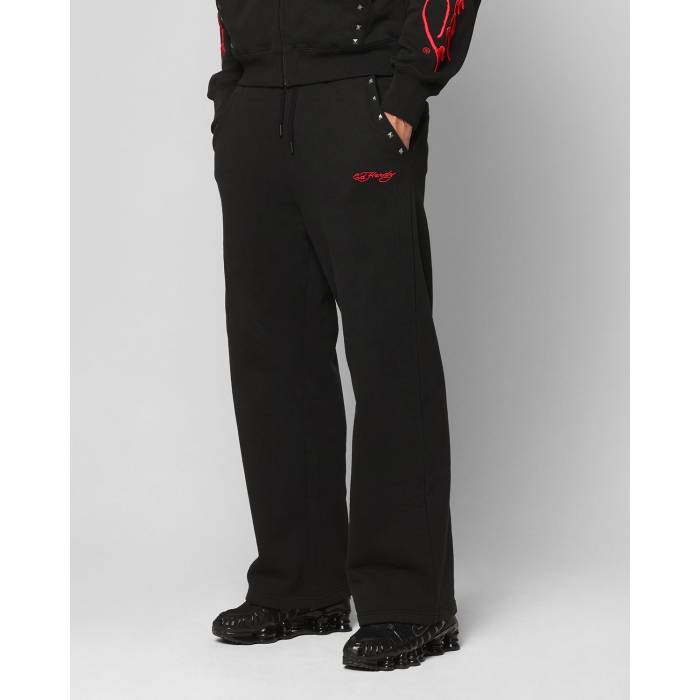 エドハーディー Ed Hardy 【 Track Pants Mens Black 】 トラックパンツ メンズ 黒色 ブラック｜スニケス