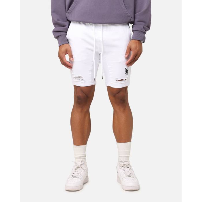 Saint Morta 【 Annex V2 Denim Shorts Mens White 】 ジーンズ さる股引き メンズ 白いこと 白いこと