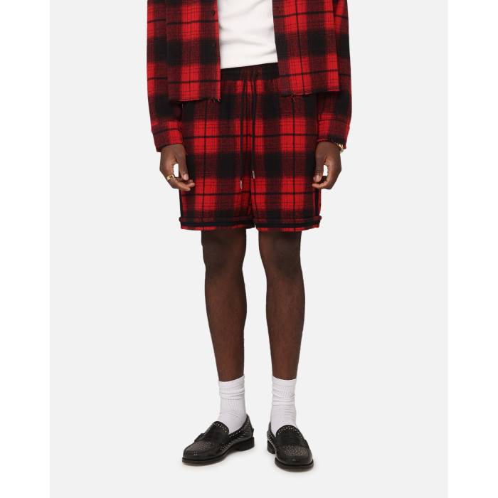 Xxiii 【 Plaid Ball Shorts Mens Red 】 ショーツ メンズ Red 赤・レッド
