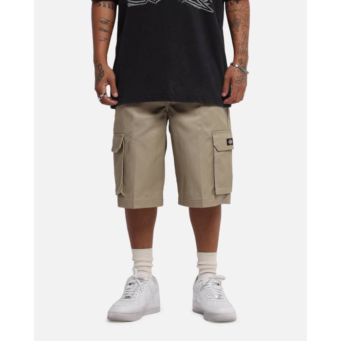 ディッキーズ Dickies 【 131 Slim Straight Cargo Shorts Mens Khaki 】 slim スリム カーゴ ショーツ メンズ カーキ