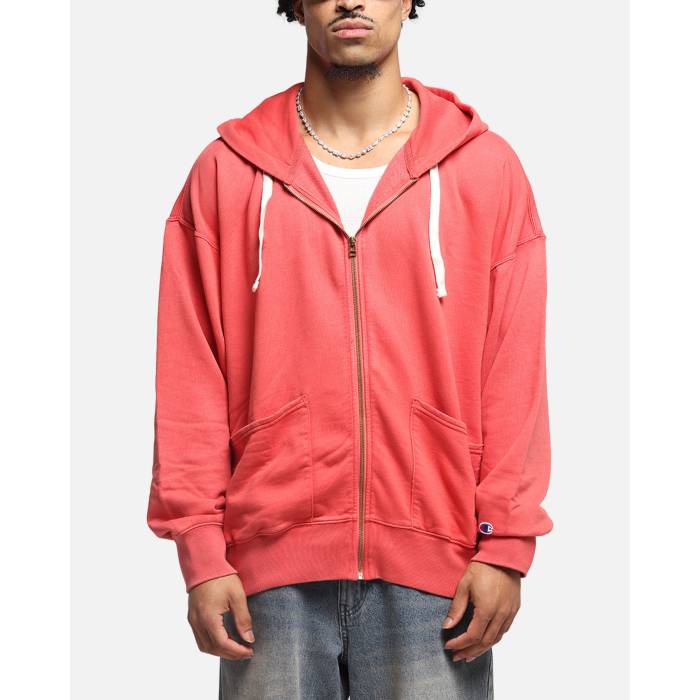 チャンピオン Champion 【 Time Capsule Full Zip-Through Hoodie Mens Red 】 タイム フーディー パーカー メンズ Red 赤・レッド