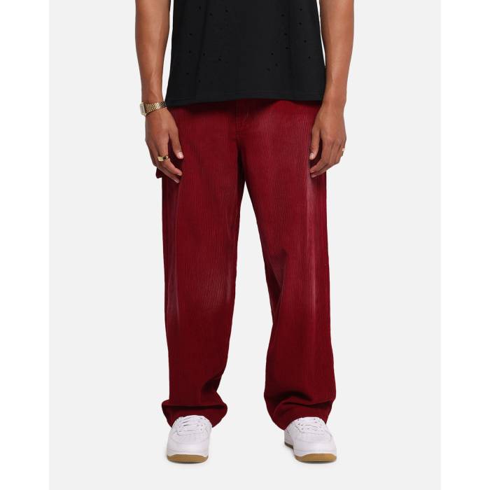 Xxiii 【 Corduroy Wash Pants Mens Burgundy 】 コール天 メンズ ブドウ酒色・バーガンディー