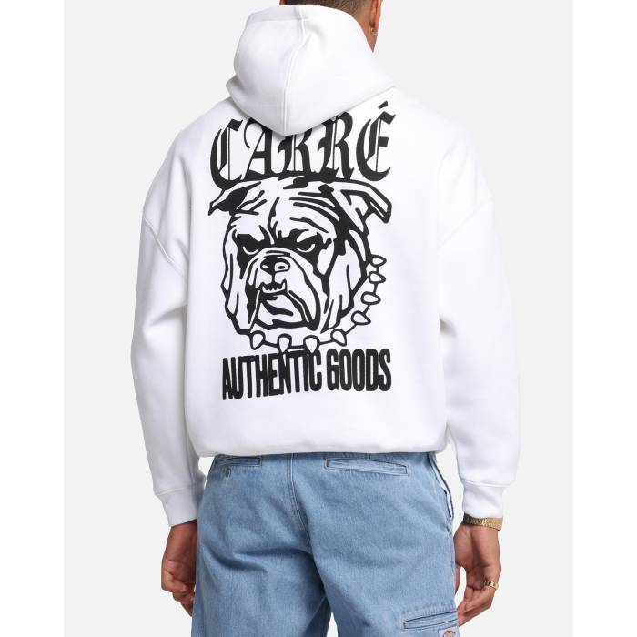Carre 【 Bulldog Hoodie Mens White 】 フーディー パーカー メンズ 白色 ホワイト｜スニケス 14,652円