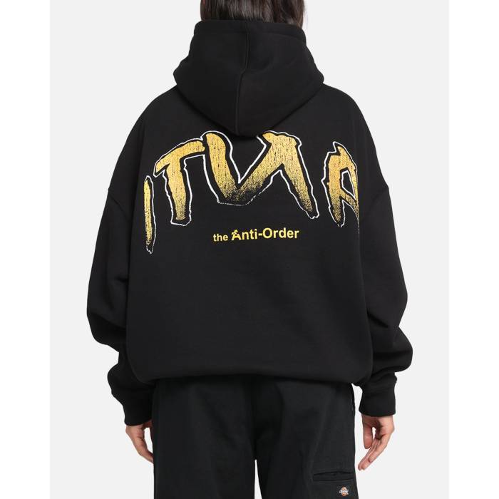 The Anti Order 【 Anti Collegate Boxy Hoodie Womens Black 】 フーディー パーカー レディース 黒いこと 黒いこと