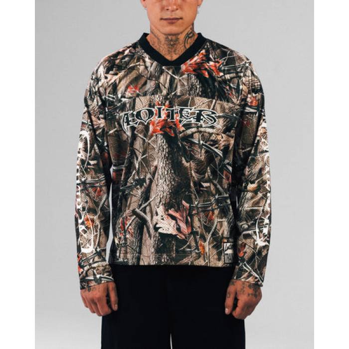 Loiter 【 Long Sleeve Training Jersey Real Treet Camo Mens Real Tree Camo 】 Sleeve 捩り 形づくる プルオーバー レアル 家鴨柄 メンズ レアル 家鴨柄